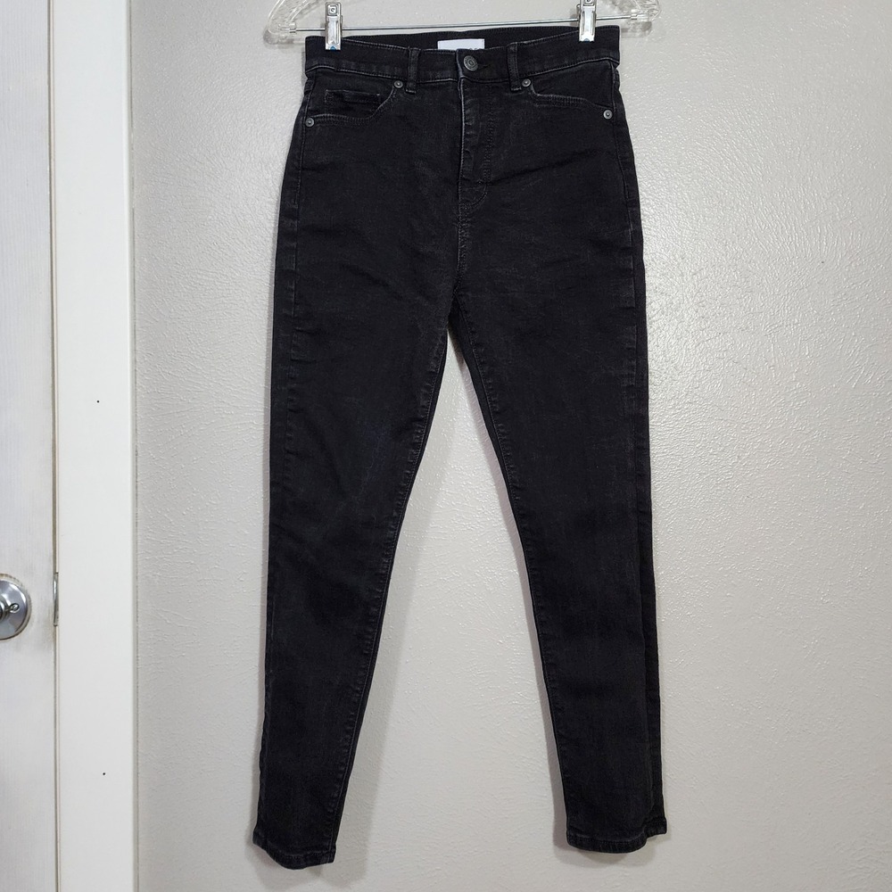 LOFT Black Skinny Jeans Women's Size 4 Mid Rise Denim Pants Classic Everyday